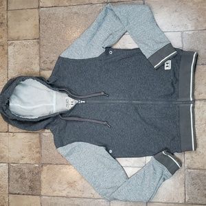 Under Armour 2 Tone Gray Full Zip Hoodie Size Small